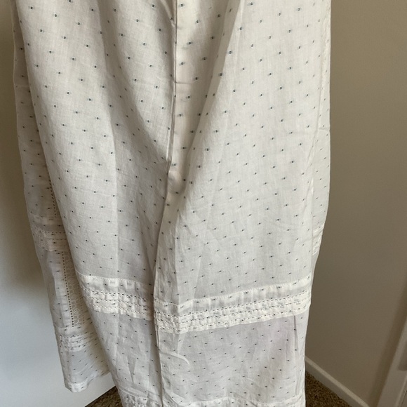 Maisie White Sleeveless Midi Dress L Large Bridal Shower Graduation Party New - Picture 6 of 9